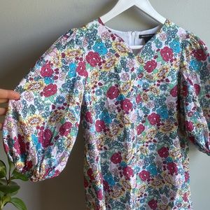 Something Navy Puff Sleeve Dress